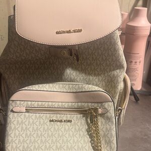 Michael Kors Blush and Beige Women's Backpack